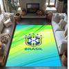 Brazil national football team Printed Flannel Area Rug Non Slip Soft Polyester Floor Carpet Indoor Decor Mat for Bedroom Living Room Sofa