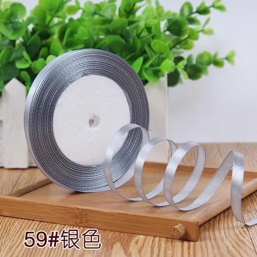 25Yards 6mm Silk Satin Ribbons for Crafts Bow Handmade Gift Wrap Partys Christmas Wedding Decorative Artificial DIY Accessories