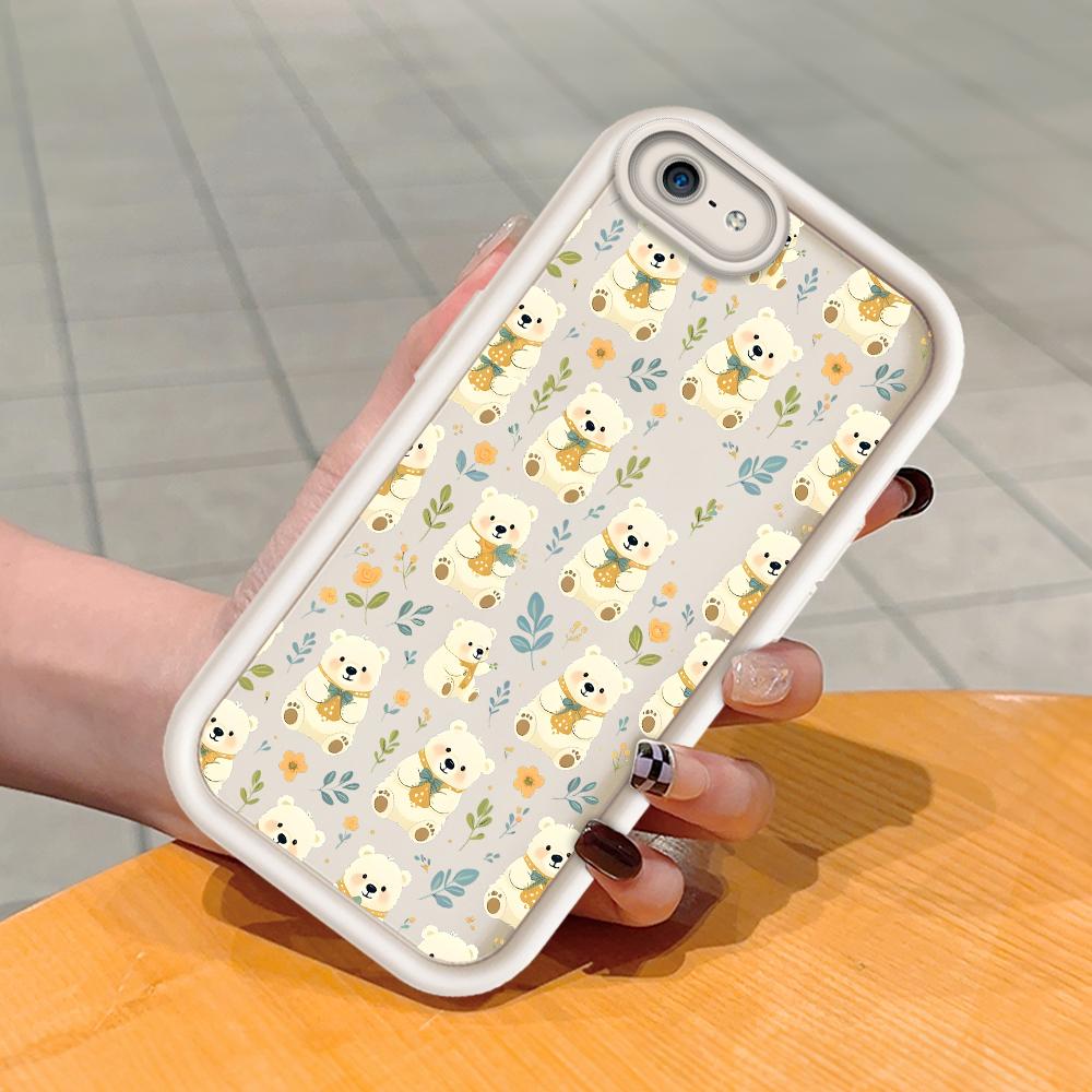 

М яка силіконова квадратна драбина з друкованим малюнком Корпус для телефону Повне покриття Камера Протиударний захист Гумовий чохол для iPhone Infinix Tecno OnePlus Infinix Hot 30 білий