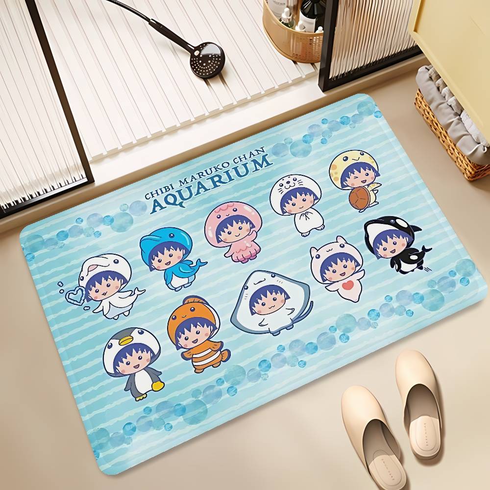 Catoon Chibi Maruko Chan Kitchen Mat Cheaper Anti-slip Modern Living Room Balcony Printed Modern Home Decor