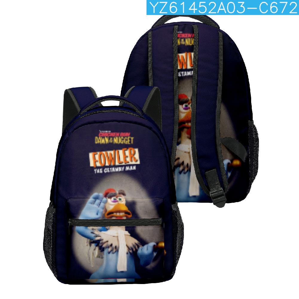 Sac à dos pour étudiant Classique Populaire Nouveauté Poulailler Cahiers Sacs à dos Impression 3D Oxford Imperméable Sacs à dos de Voyage pour Garçons/Filles