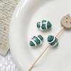 1Pc Stripe Painted Cute Small Fish Beads Charms Ceramic Spacer Loose Beads For Jewelry Making Diy Bracelet Accessories