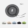 High Quality Fashion Spring and Summer PU Brim Adjustable Knitted Solid Color Cotton Beret Painter Hat for Women