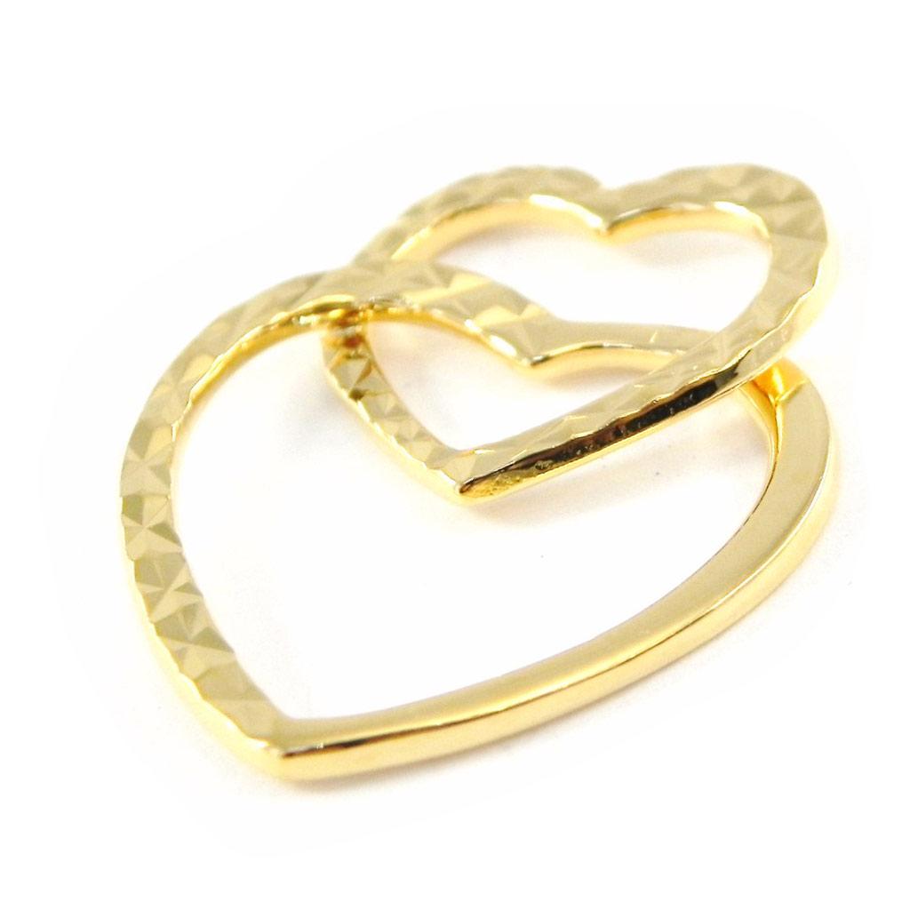 Les Trésors De Lily [D9539] - Gold Plated Pendant 'Love Love'