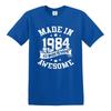 40th Birthday Awesome Made In 1984 TShirt Unisexs Unisexs Present Gift Top Tee