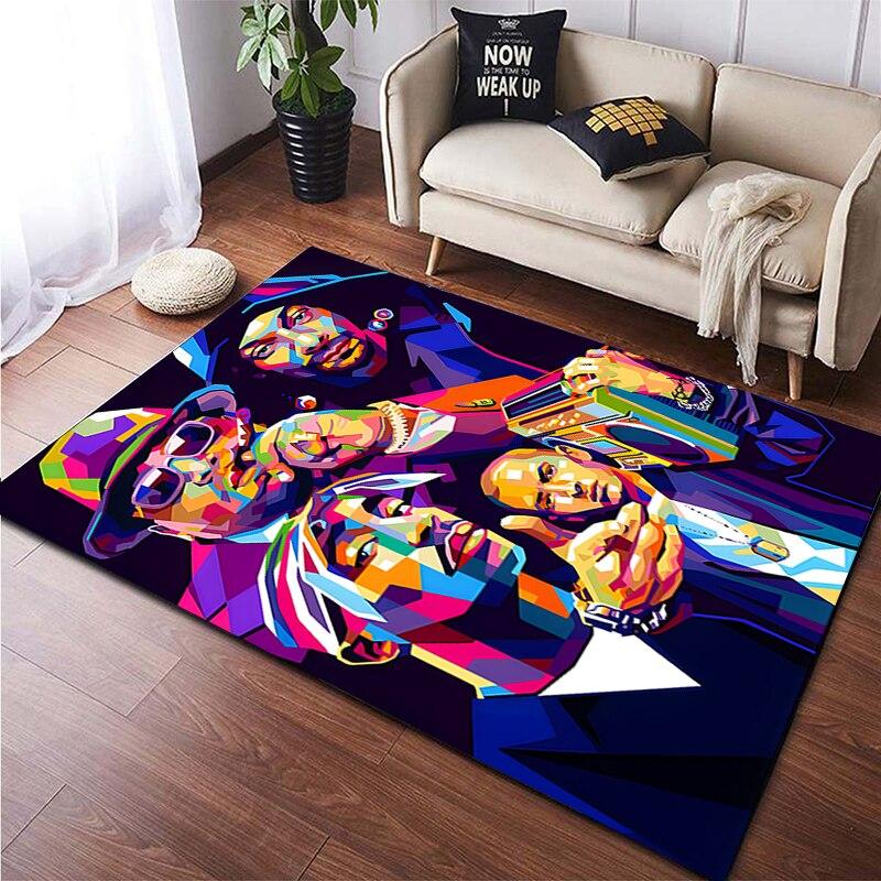 Cheap Hip hop custom carpet Yoga mat living room games area rug