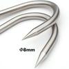 4 Pieces Stainless Steel Meat Hooks, 7/8-Inch 4/8mm S-Hooks, Meat Processing Butcher Hook Pot Hooks