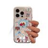 Milk Tea Bear & Little Rabbit iPhone Case: Cute, Frosted Soft Shell for iPhone 11-15 Pro Max