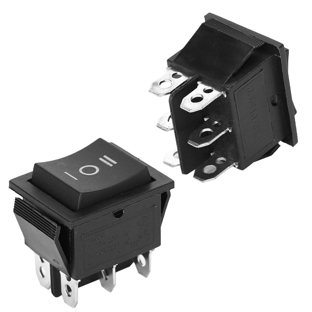 10Pcs Rocker Switches 6 Pin Plastic Button Used for Household Appliances Switch KCD4