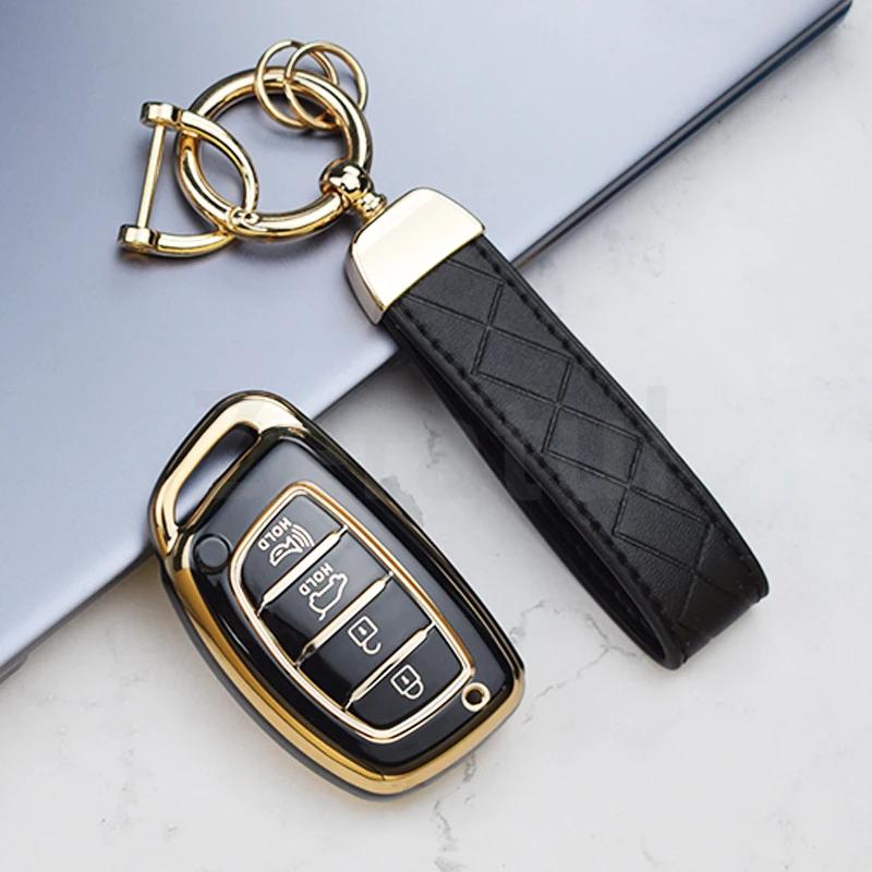 For Hyundai Ix25 Ix35 Ix45 I10 I20 I30 I40 Tucson Sonata Fe Creta Verna Solaris Mistra Elantra Accent Tpu Car Key Case Cover