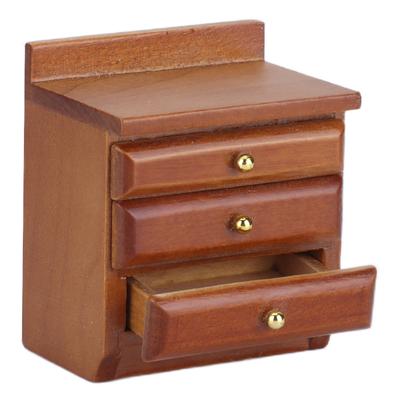 1:12 Dollhouse Bedside Table Exquisite Workmanship Wooden Night Stands for Miniature Dollhouse