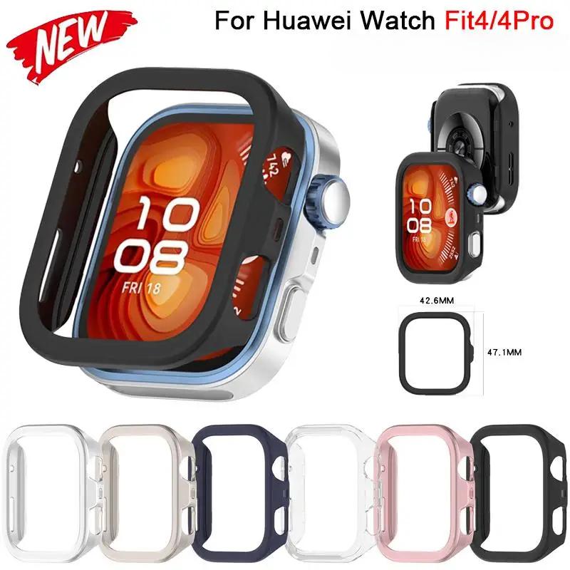 PC Hollow Case Glass For Huawei Watch Fit 4 Pro Smartwatch Screen Protector Frame Bumper for Huawei Fit 4  Cover Shell