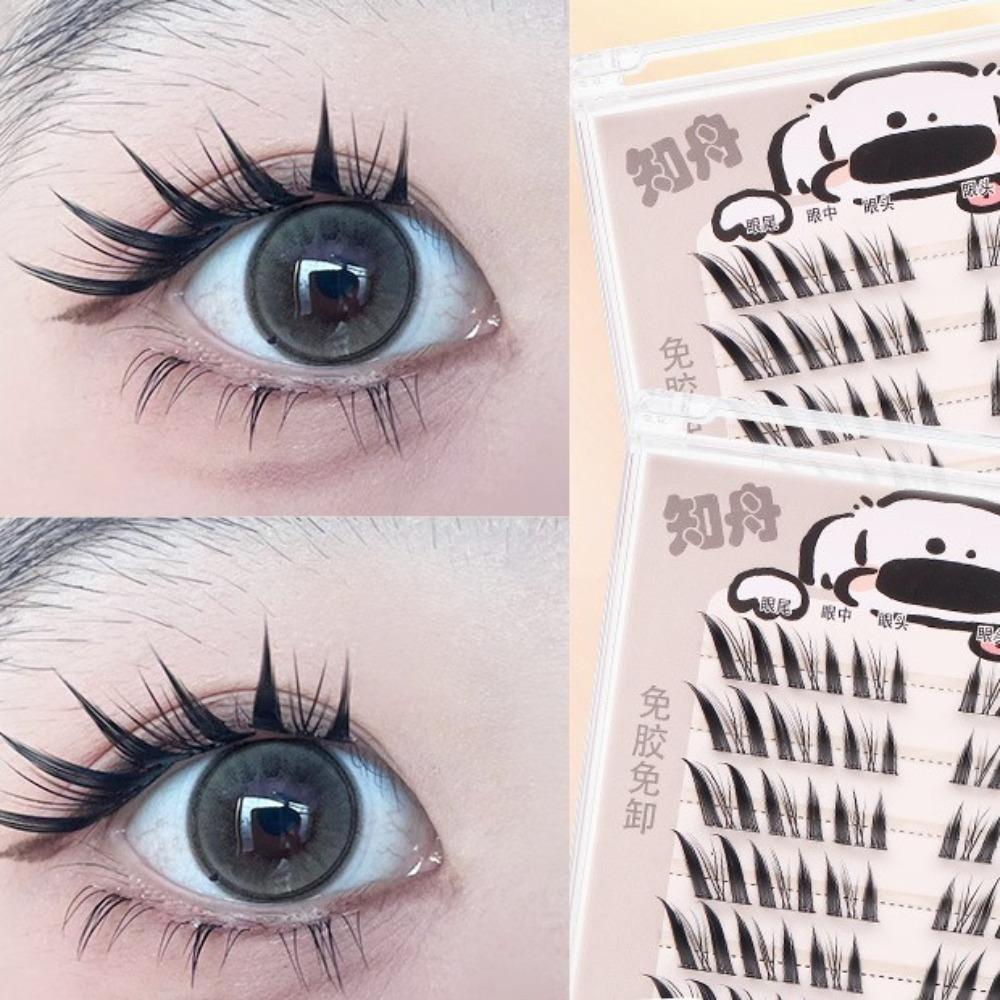 Reusable Self-adhesive Lash Clusters DIY Glue Free Fake Lashes Sweet False Eyelash Clusters  Women