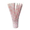 Individually Wrapped Biodegradable Striped Paper Straws
