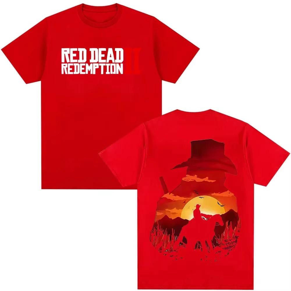 2026 Red Dead Redemption 2 Gioco Giocatore Grafica Magliette Uomo Donna Gotica Manica Corta Maglietta Moda Y2K Alta Qualità Cotone Maglietta