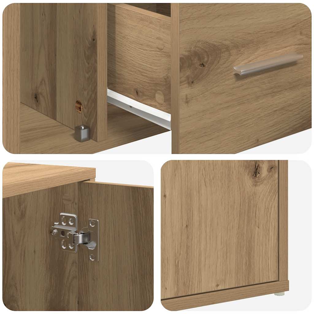 Eckregal Handwerker Eiche 200x40x45 cm Spanplatte