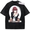 Anime Rauchen Hinter dem Supermarkt mit Dir Yamada Gewaschene T-Shirts Streetwear T-Shirt Herren Damen Kurzarm T-Shirts