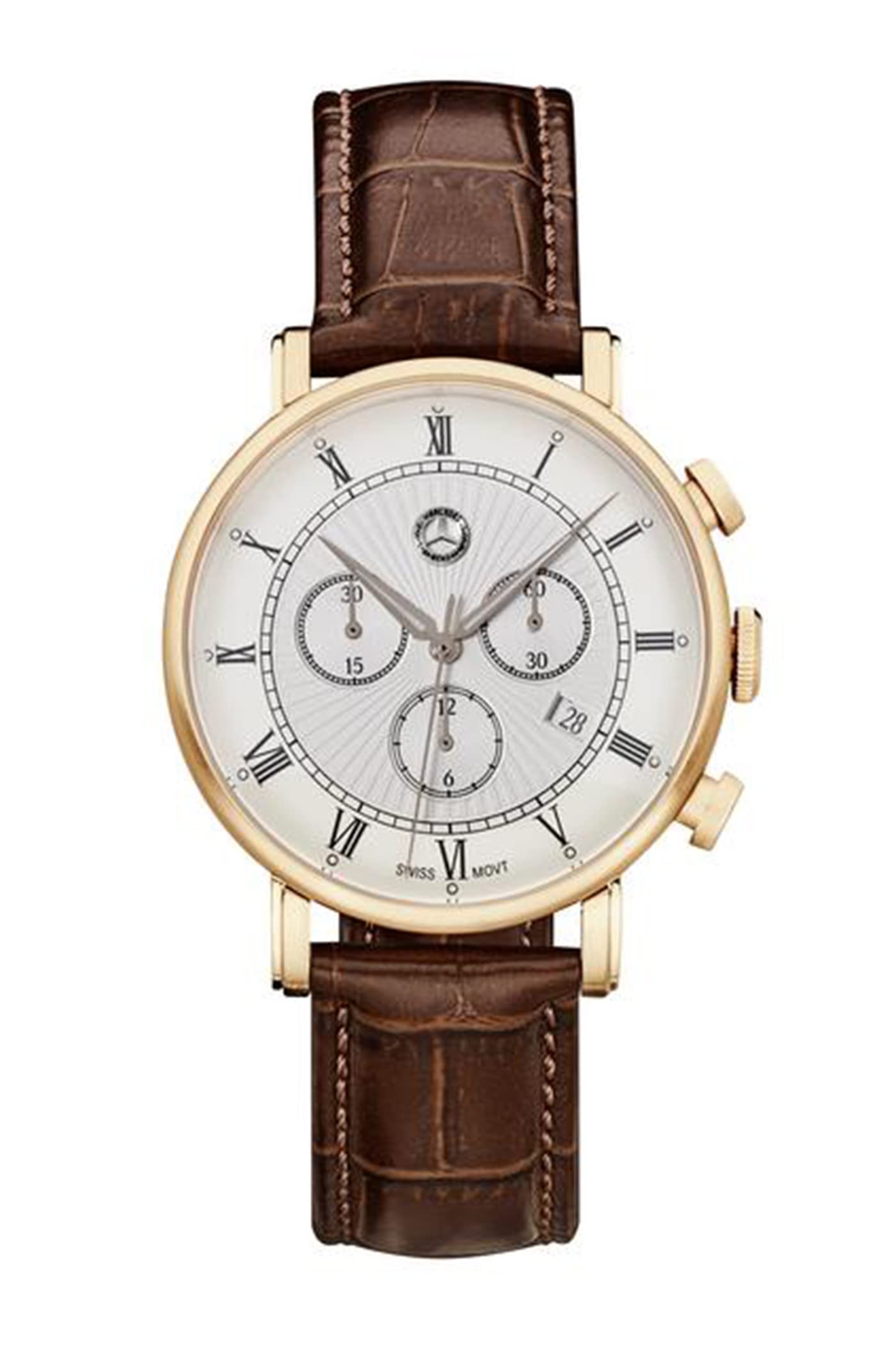 

Оригінальний чоловічий годинник Chronograph Retro Gold [Колекція Mercedes-Benz].