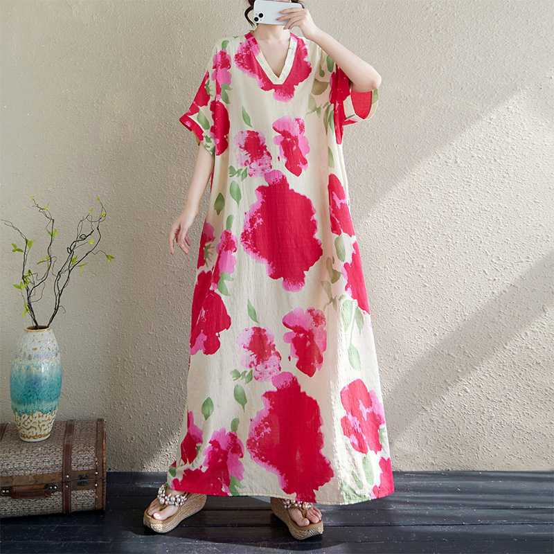 

Летняя пляжная юбка с V-образным вырезом, длинная large size average size