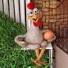 Figurina di Gallo Divertente Scultura Animale in Resina Creativa per Giardino Prato Scultura di Pollo Ornamento Decorazione per la Casa Regali Natale