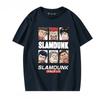 Summer men's cartoon Q-version Slam Dunk character short-sleeved T-shirt, casual 100% pure cotton short-sleeved top