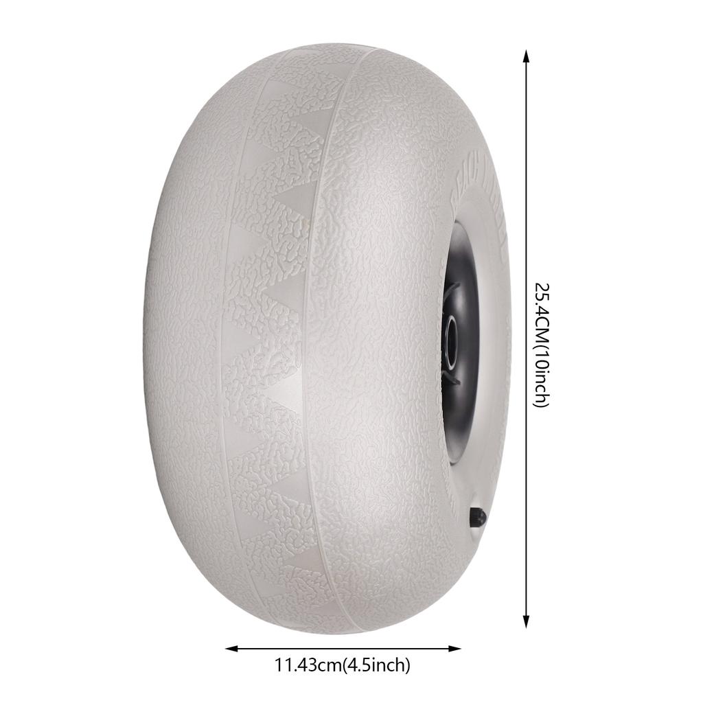 10" Beach Cart Balloon Wheels Axle Hole 20mm Replacement Sand Tires 2 Pack HOT