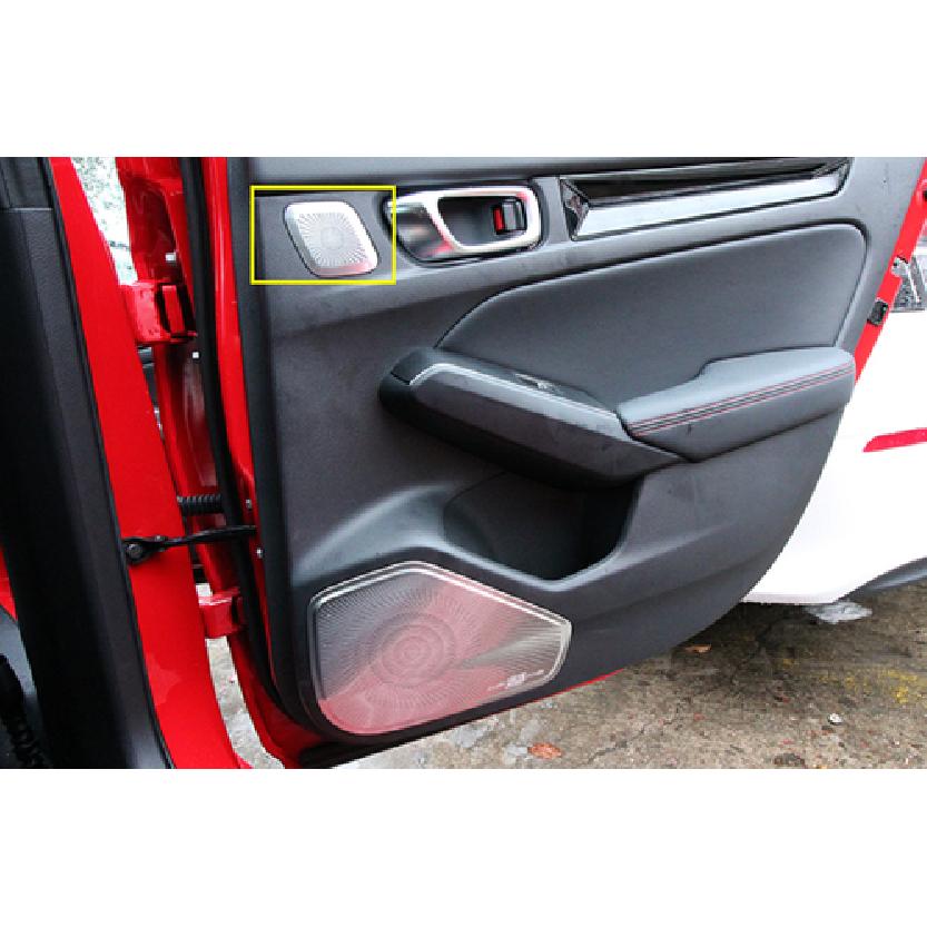 Inner Door Speaker Horn Cover Trim For Honda 11th Civic - Matte Silver