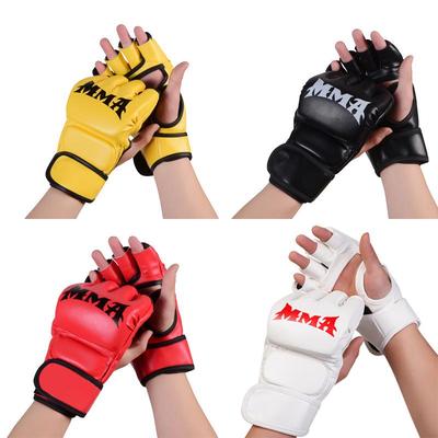 Adult & Youth Half-Finger MMA Boxing Gloves for Sanda, Muay Thai, UFC, and Training