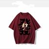 Wine Red 2026 New Year Wealth Print Women's Loose T-shirt - Korean Style, Short Sleeve, Trendy Design