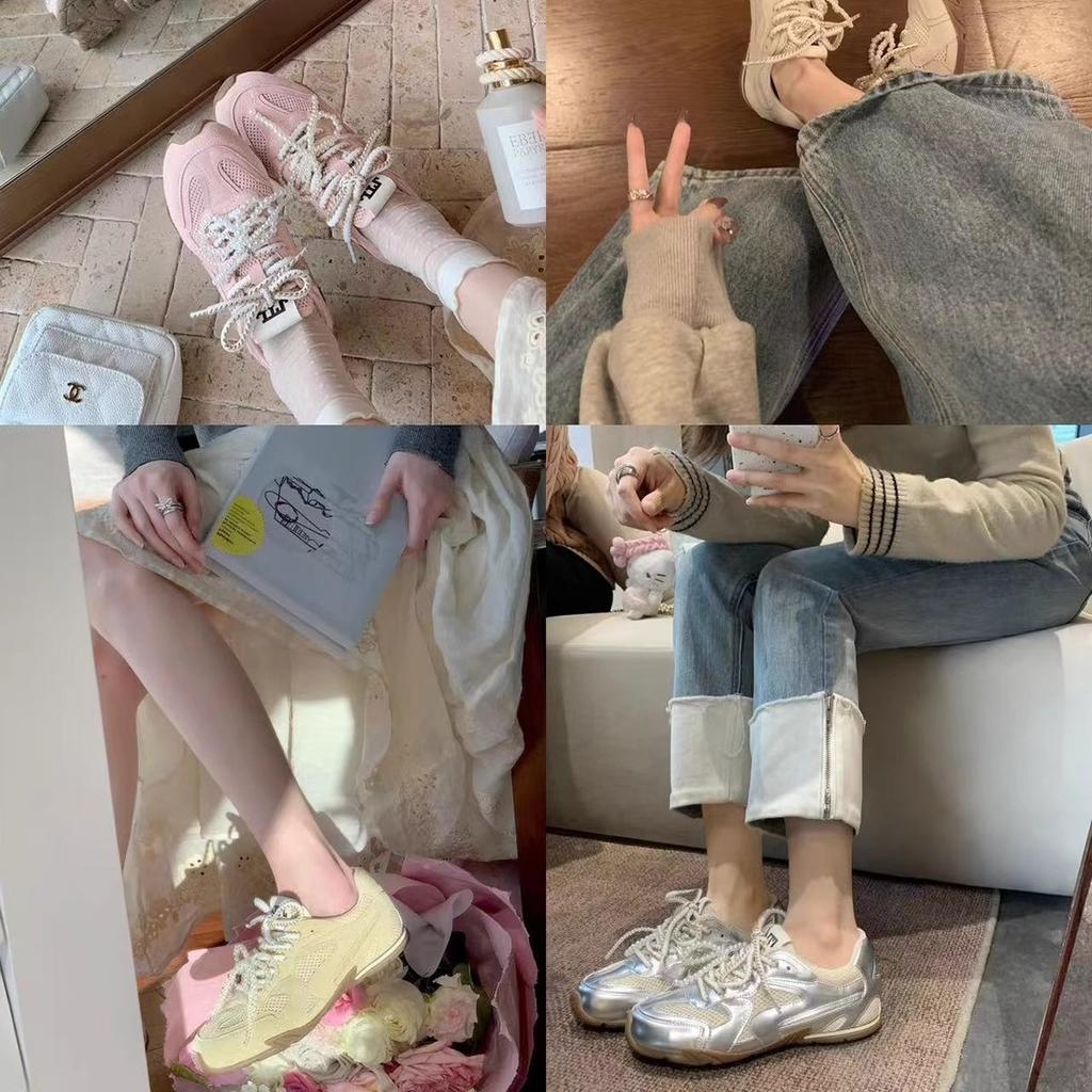 Grape mother studiolee 3.5cm height increase girl pearl leather casual style ballet training board shoes women