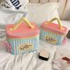 Large Capacity Cute Makeup Bag Multi Functional Lunch Bag Handheld Cosmetic Case  Outdoor
