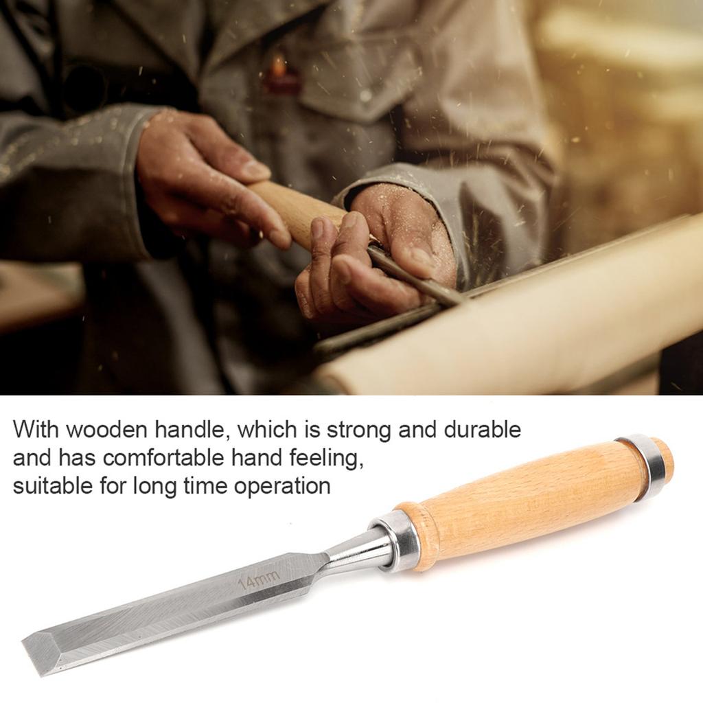 Carpenter Chisel Wooden Handle Steel File Professional Tools for Woodworking Cr V 14mm