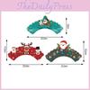Cake Decoration Christmas Paper Flags Cards For Festive Party Celebration Prop
