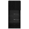 Wall Mounted TV Cabinet Black Oak Effect Particleboard