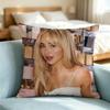 Sabrina-A Carpenter Singer-R Square Double-Sided printed Pillow Case Bedroom Bedside Pillow Sofa Cushion Cover Gift