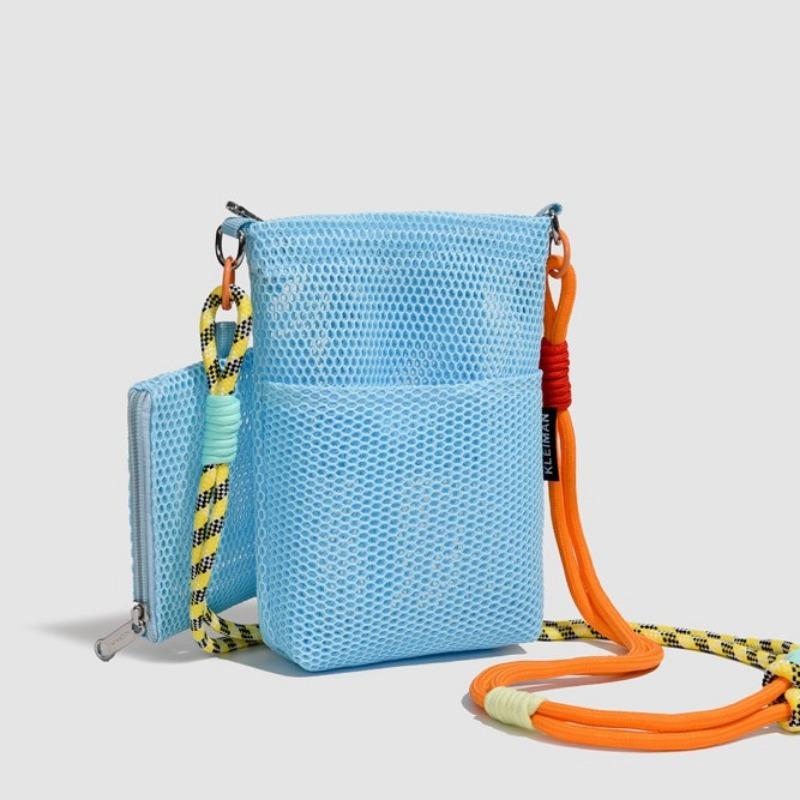 Niche hollow bag women's summer new fashion messenger bag high-end sense child and mother mobile phone bag