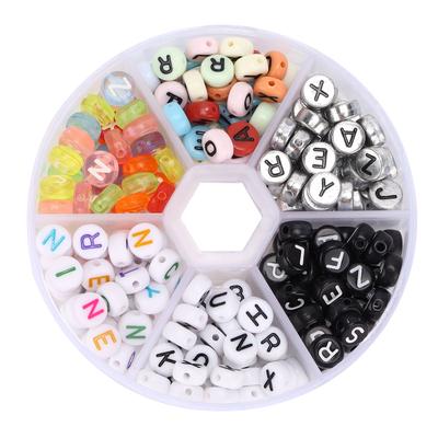 240 Stück Buchstabenperlen Acryl Alphabet Zahl DIY Armband Halskette Schmuck Zubehör Materialien