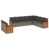 VidaXL Salon de Jardin avec Coussins 10 pcs, Canapés de Terrasse, Ensemble de Meubles de Patio, Mobilier d'Extérieur, Gris 3227796