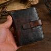 Pánská Retro Krátká peněženka z pravé kůže - Evropský a Americký styl