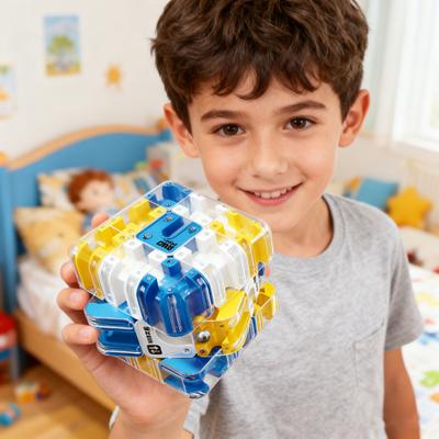 1/2 Bucăți Cub Labirint Puzzle 3D Provocare Mentală Cub Labirint cu Bilă Rulantă Eliberare de Stres Antrenament Gândire Logică Cub Labirint cu Mărgele Jucărie Educațională