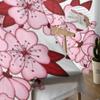 Tende trasparenti in tulle rosa floreale per soggiorno e camera da letto, moderne tende in organza e voile di chiffon, tende decorative.