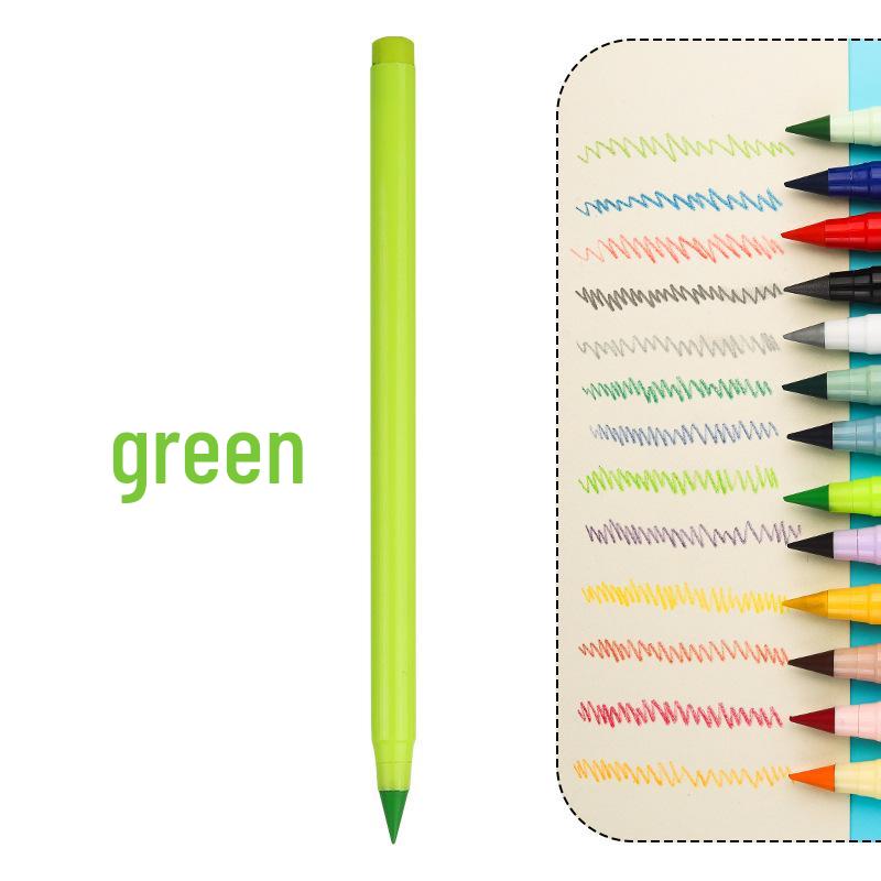 Erasable Posture Correcting Eternal Pencil - 12 Colors, No Sharpening Needed, Durable Lead, Perfect for Kids' Drawing.