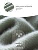 Autumn/Winter 2025 Women's Cashmere Knitwear Sweater: Round Neck, Loose Fit, Seven-Stitch Raglan Sleeves, Soft and Skin-Friendly.