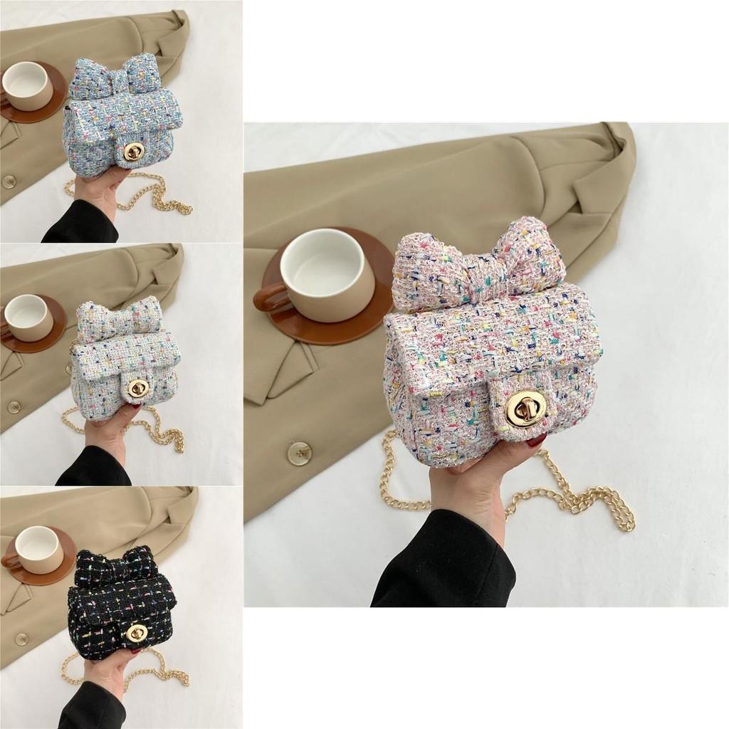Stylish Casual Spring Knit Small Crossbody Bag With Elegant Chain Strap For Women