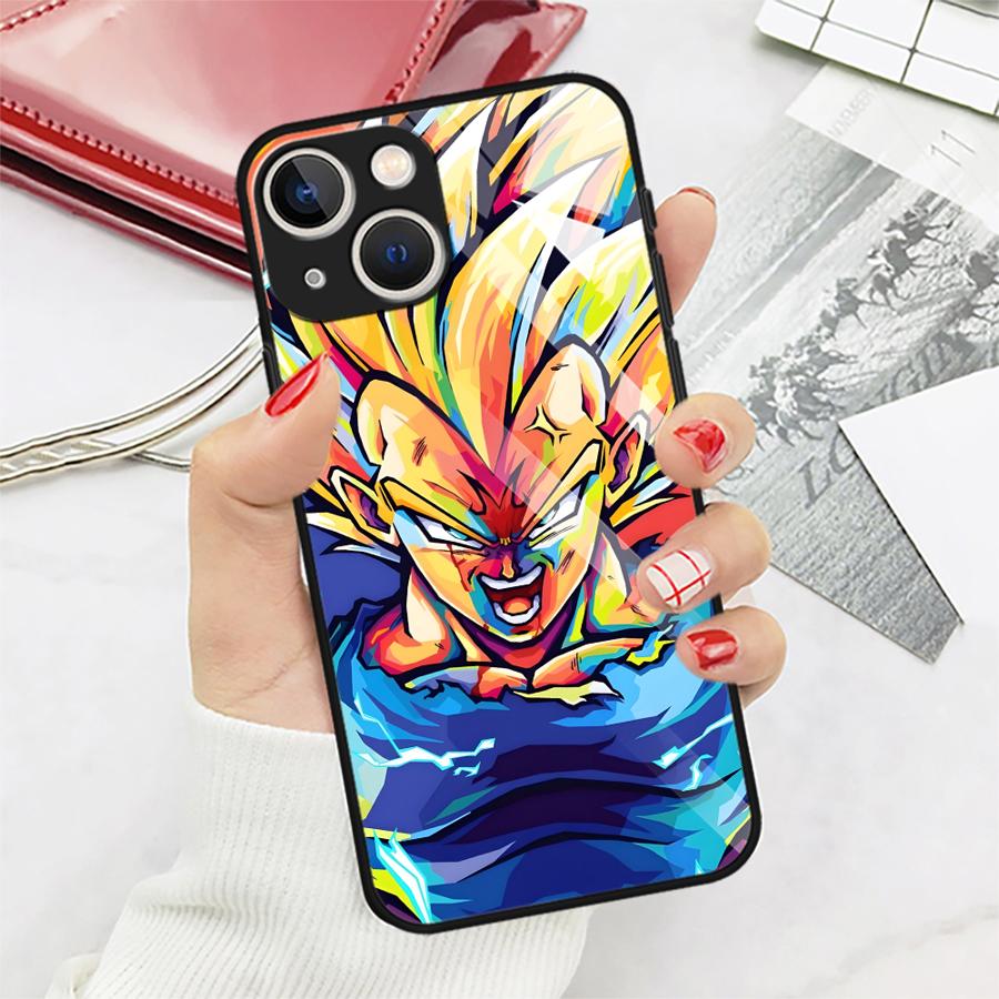 

Чехол Dragon BallS Vegeta для iPhone 17 Pro Max 13 Air 8 15 Plus 16 XR 12 11 14 Стеклянная крышка для телефона iPhone 12