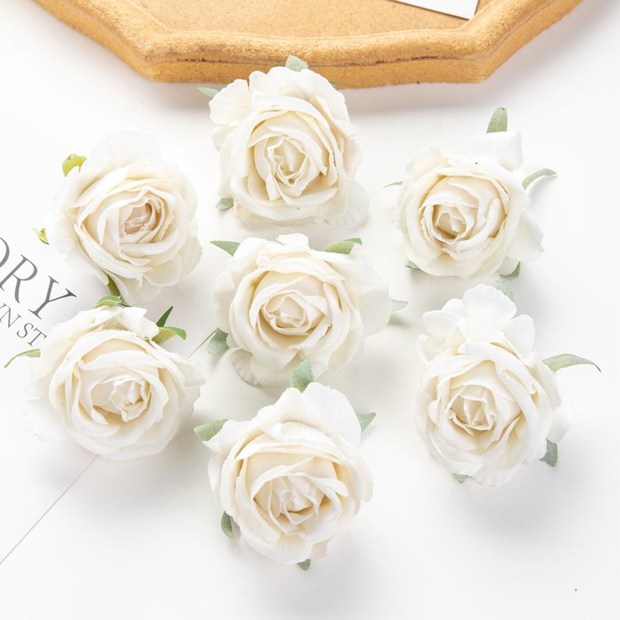 Artificial Flowers Flannel Roses Home Room Decora Valentine's Scrapbooking Wreath Wedding Bridal Accessories Clearance Diy Gift