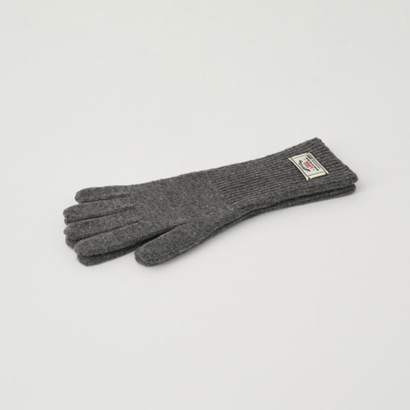 LOEIL Fingerhole Wool Knit Gloves - Charcoal