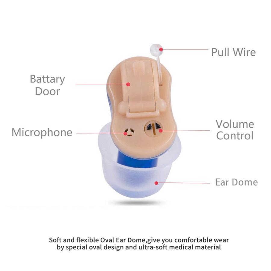1PC Mini Ear Hearing Aids Invisible Digital Enhancer Sound Voice Amplifier The Aged