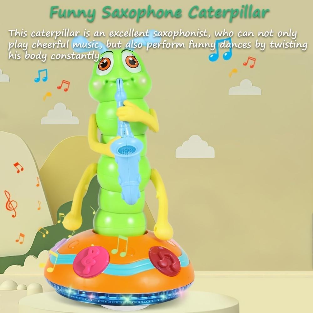 1pc Interactive Musical Caterpillar Toy, Twist And Play Worm with Dancing Lights, Educational Preschool Learning Aid for Motor Skills Development,