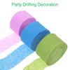 4 Rolls Crepe Paper Streamer Colored Decorations for Party Layout Props Birthday Wedding Shower Peach Themed Events